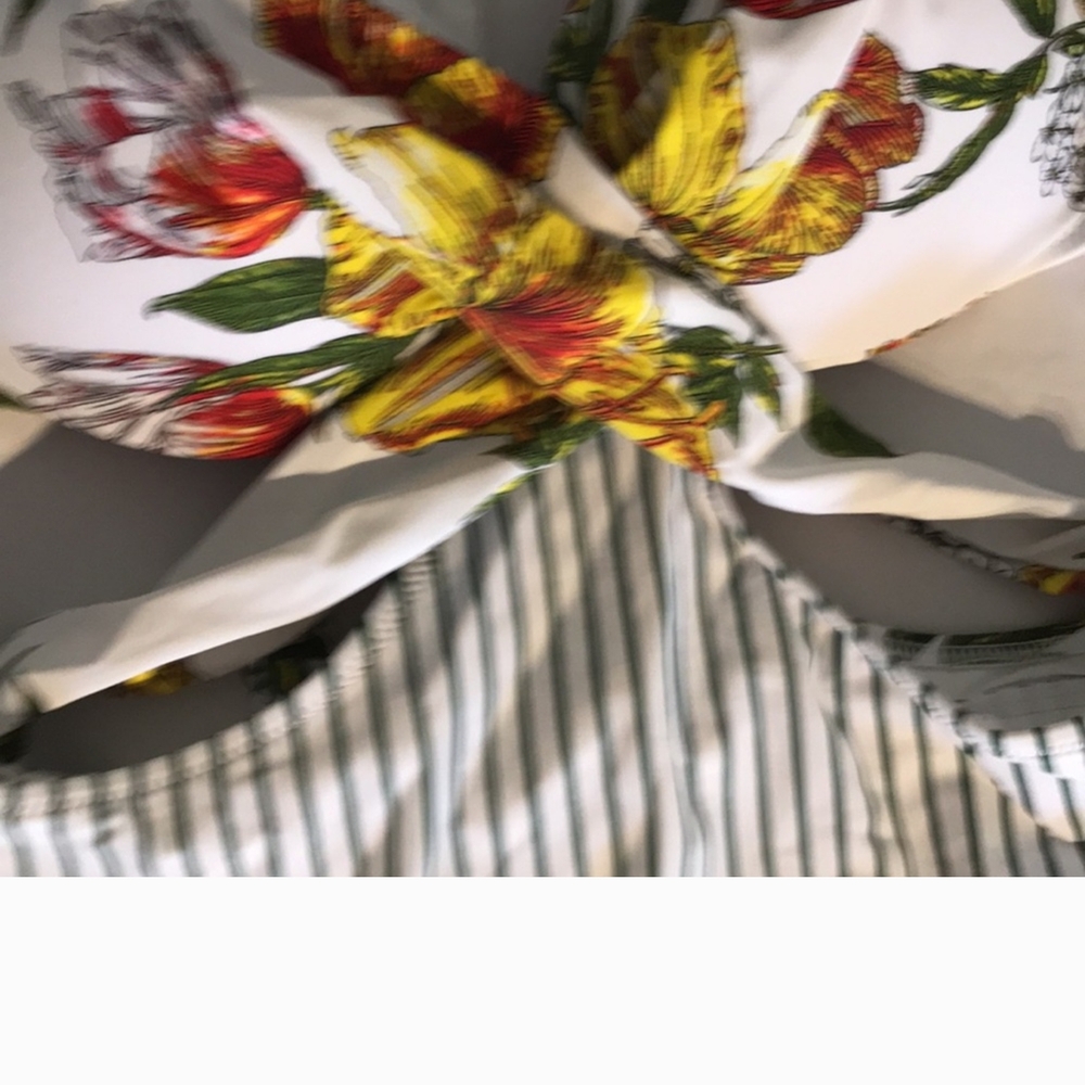 Floral and Striped Swimsuit - Picture 8 of 11